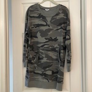 Camo sweater dress